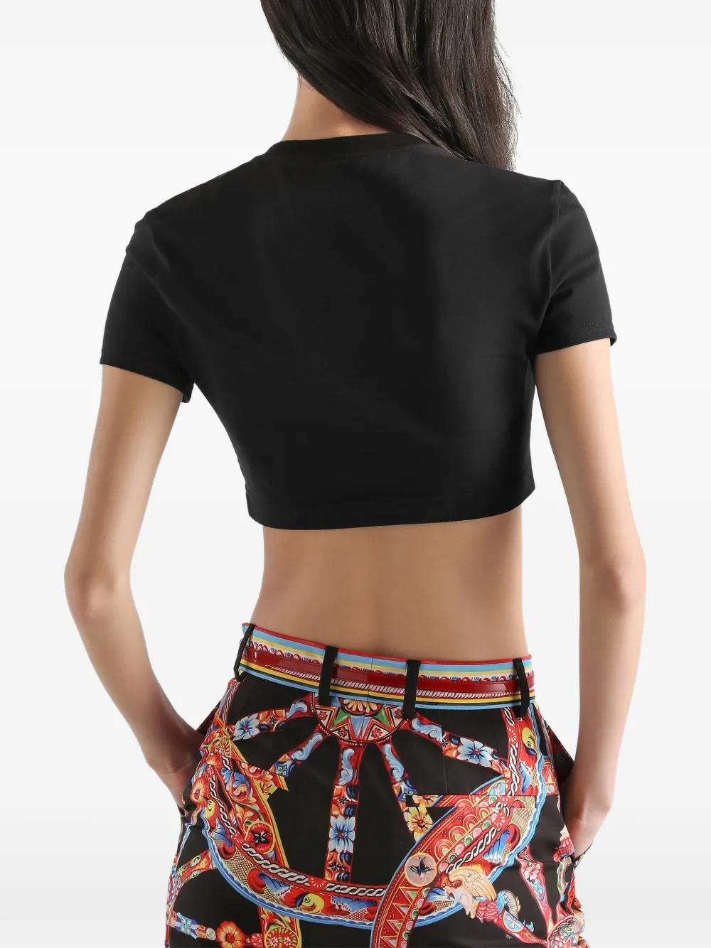 Dolce & Gabbana Jersey T-shirt met applicaties Zwart