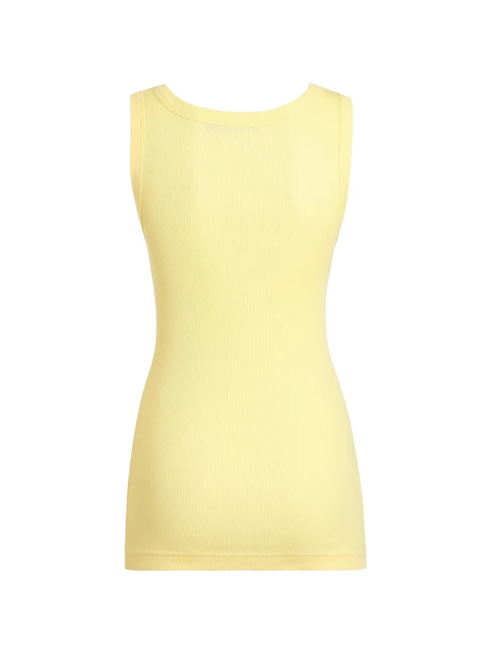 Dolce & Gabbana Geribbelde jersey tanktop met logo Geel