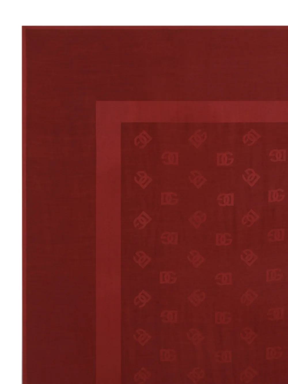 Dolce & Gabbana 135X135 silk stole with logo jacquard Rood