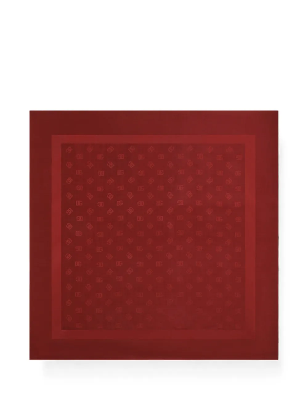Dolce & Gabbana 135X135 Stola aus Seide mit Logo-Jacquard - Rot