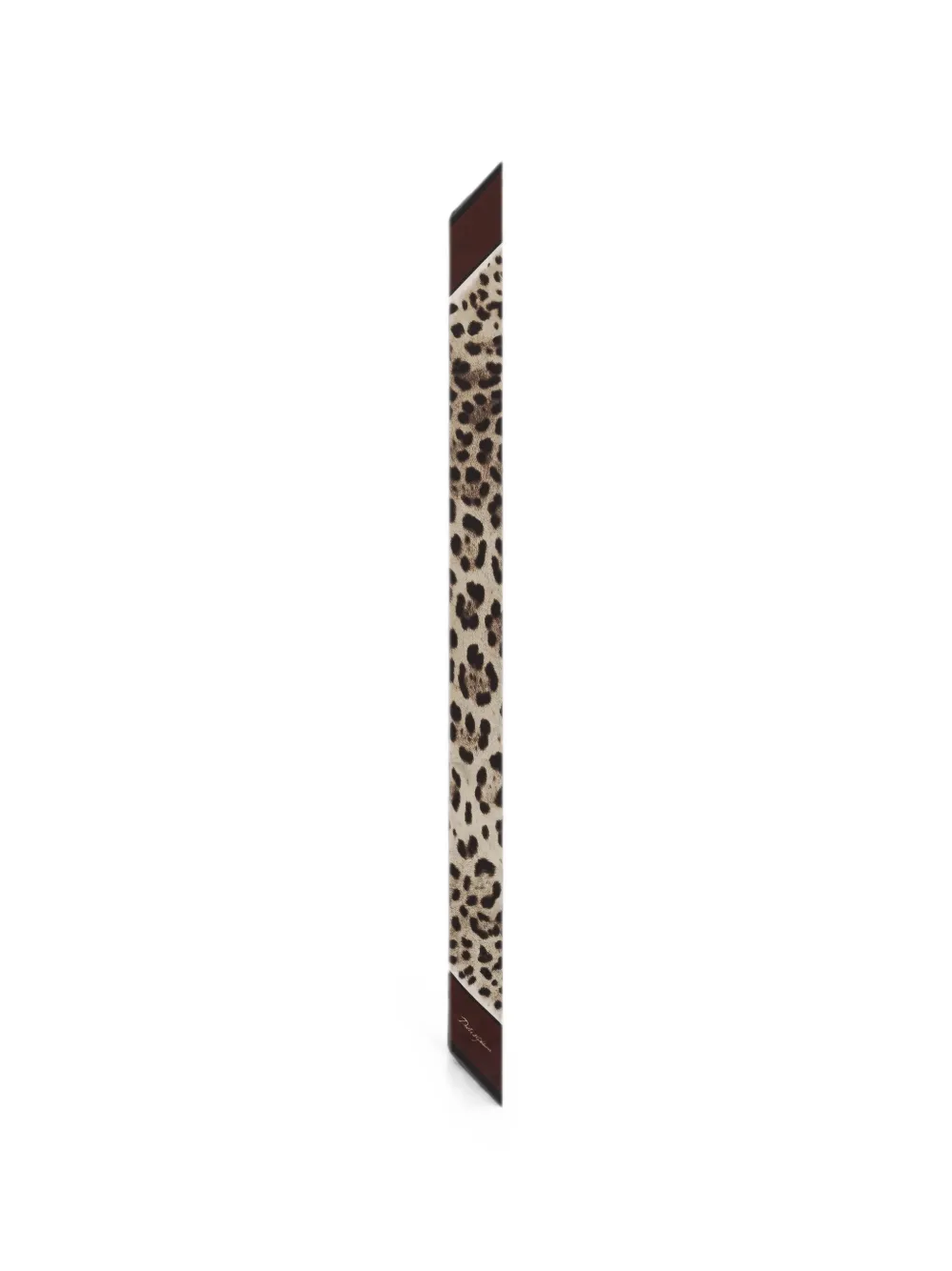 Dolce & Gabbana Zijden twill bandeau met Leo-print Beige