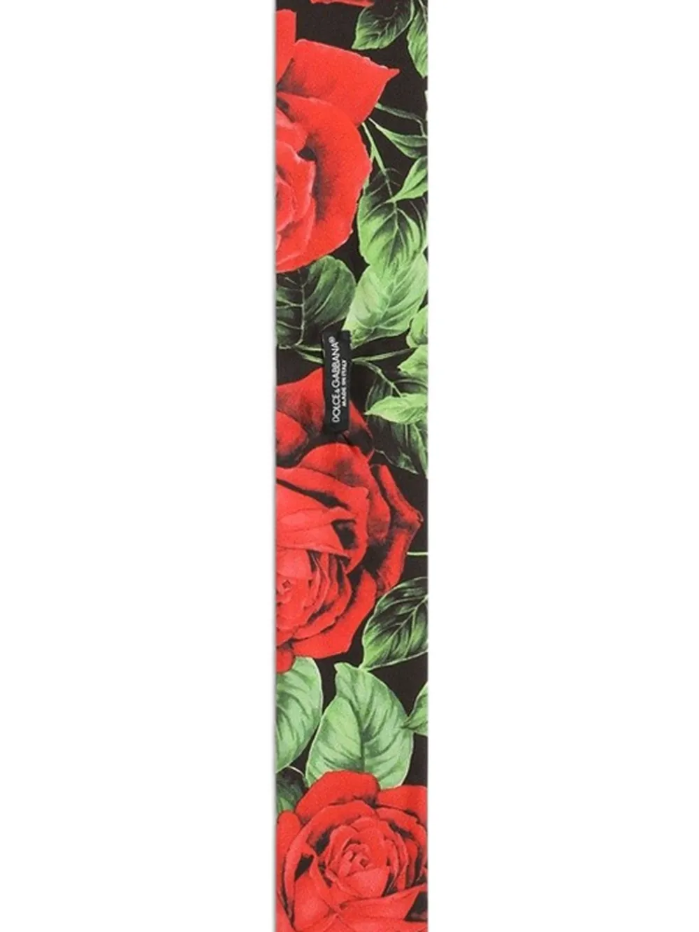 Dolce & Gabbana Zijden bandeau met roosprint Zwart