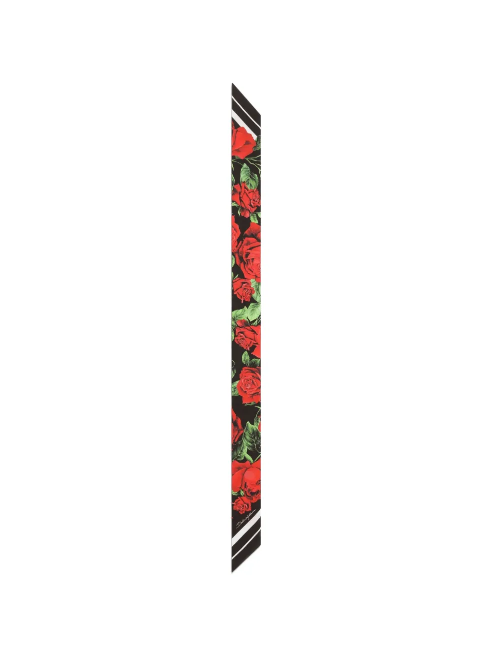 Dolce & Gabbana rose-print silk twill bandeau - Schwarz