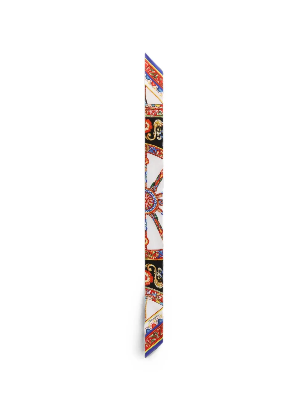 Dolce & Gabbana 6x100 Carretto-print silk twill bandeau - Bianco