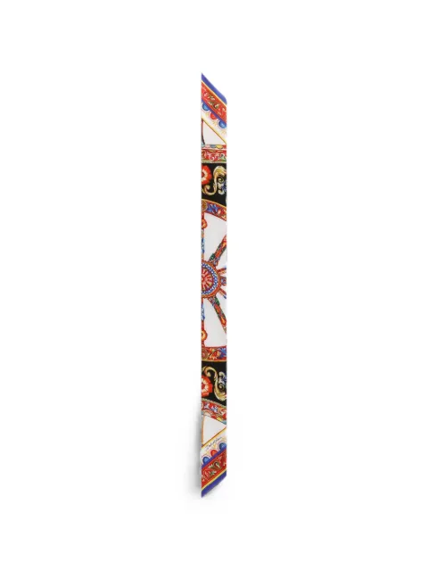 Dolce & Gabbana 6x100 Carretto-print silk twill bandeau