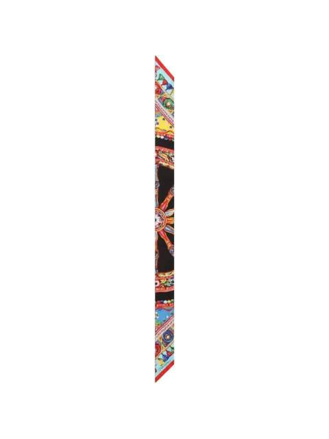 Dolce & Gabbana 6x100 Carretto-print silk twill bandeau