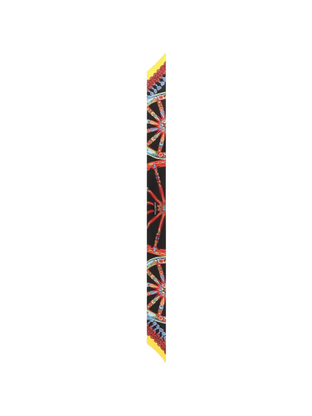 Dolce & Gabbana 6x100 Carretto-print silk twill bandeau - Nero