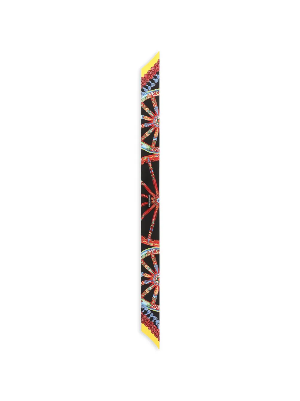 Dolce & Gabbana 6x100 Carretto-print silk twill bandeau - Schwarz