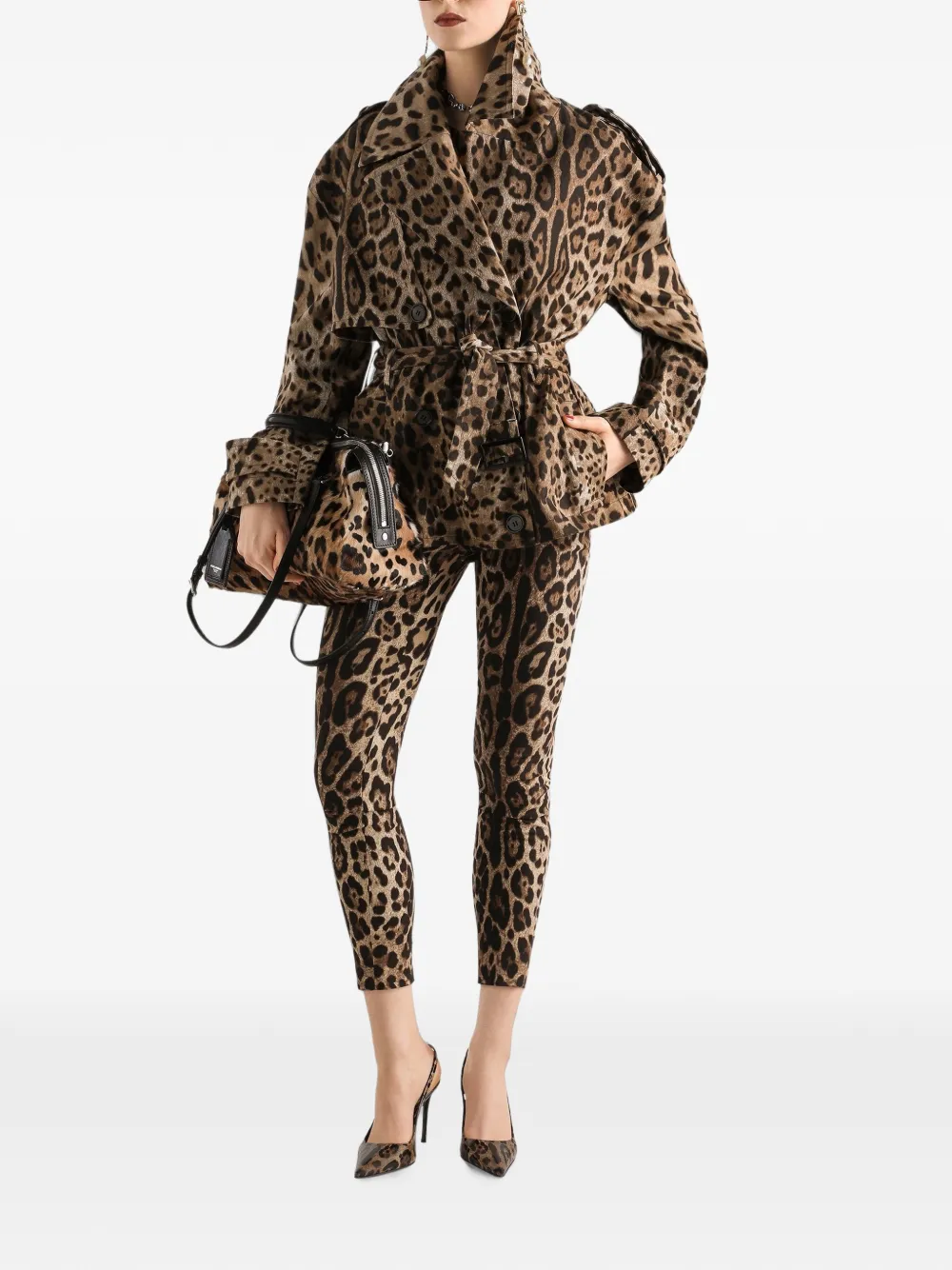 Dolce & Gabbana Cady legging met luipaard-print Beige