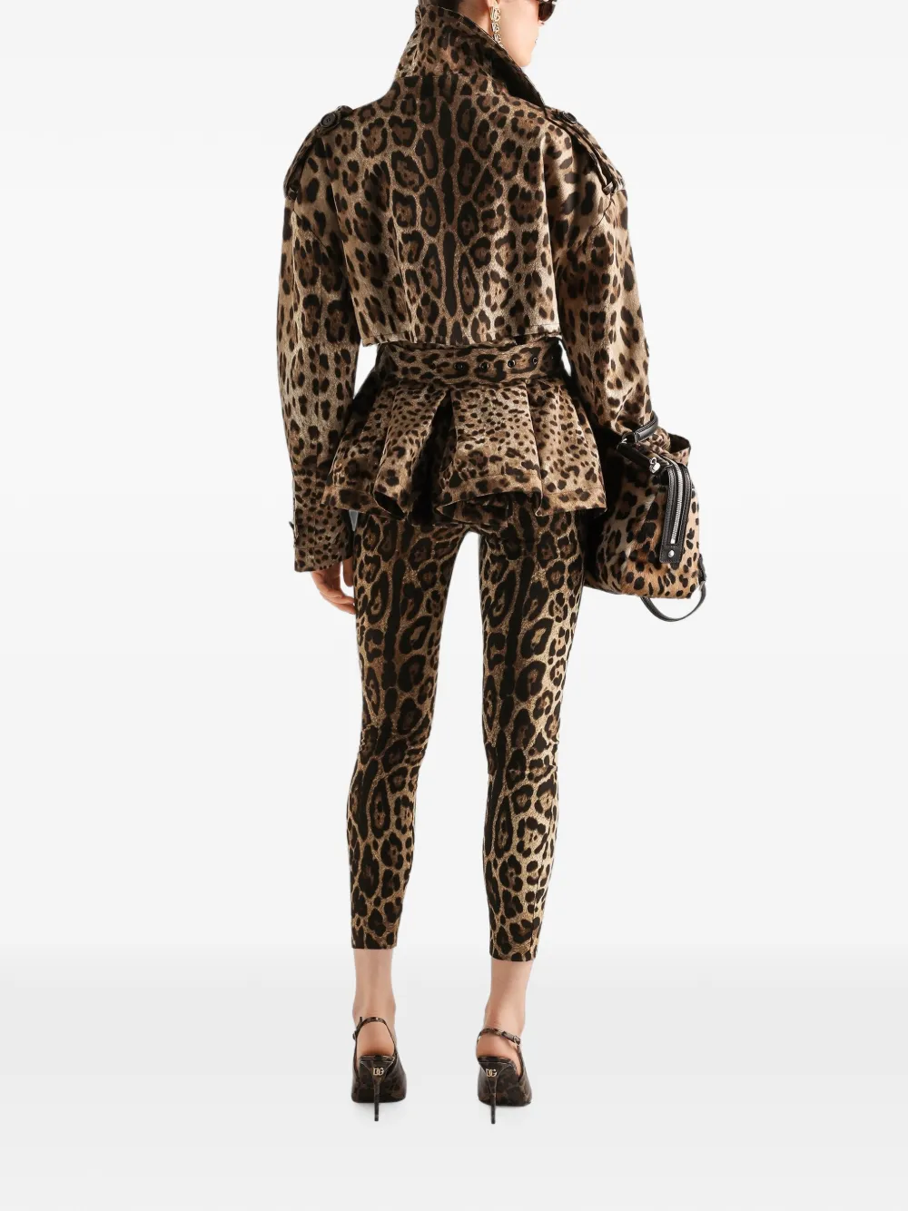 Dolce & Gabbana Cady legging met luipaard-print Beige