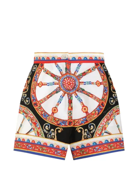Dolce & Gabbana Carretto-print poplin shorts