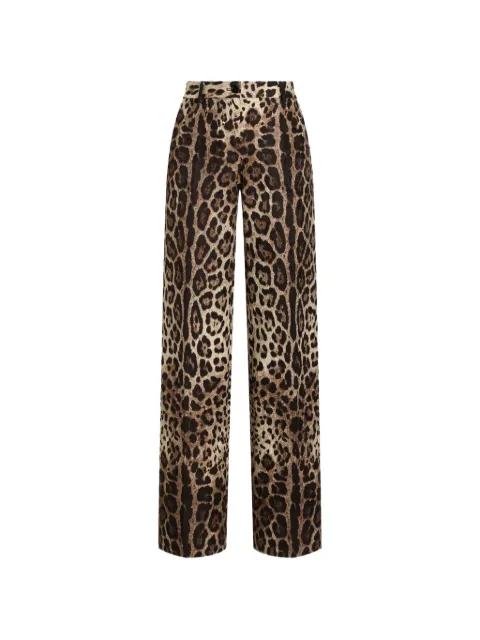 Dolce & Gabbana leo-print brocade trousers