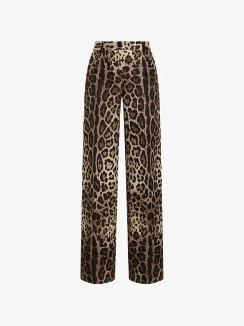 Dolce & Gabbana pantalon à imprimé léopard