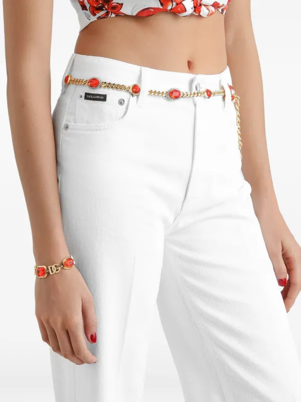 Dolce & Gabbana デニムパンツ | ホワイト | FARFETCH JP