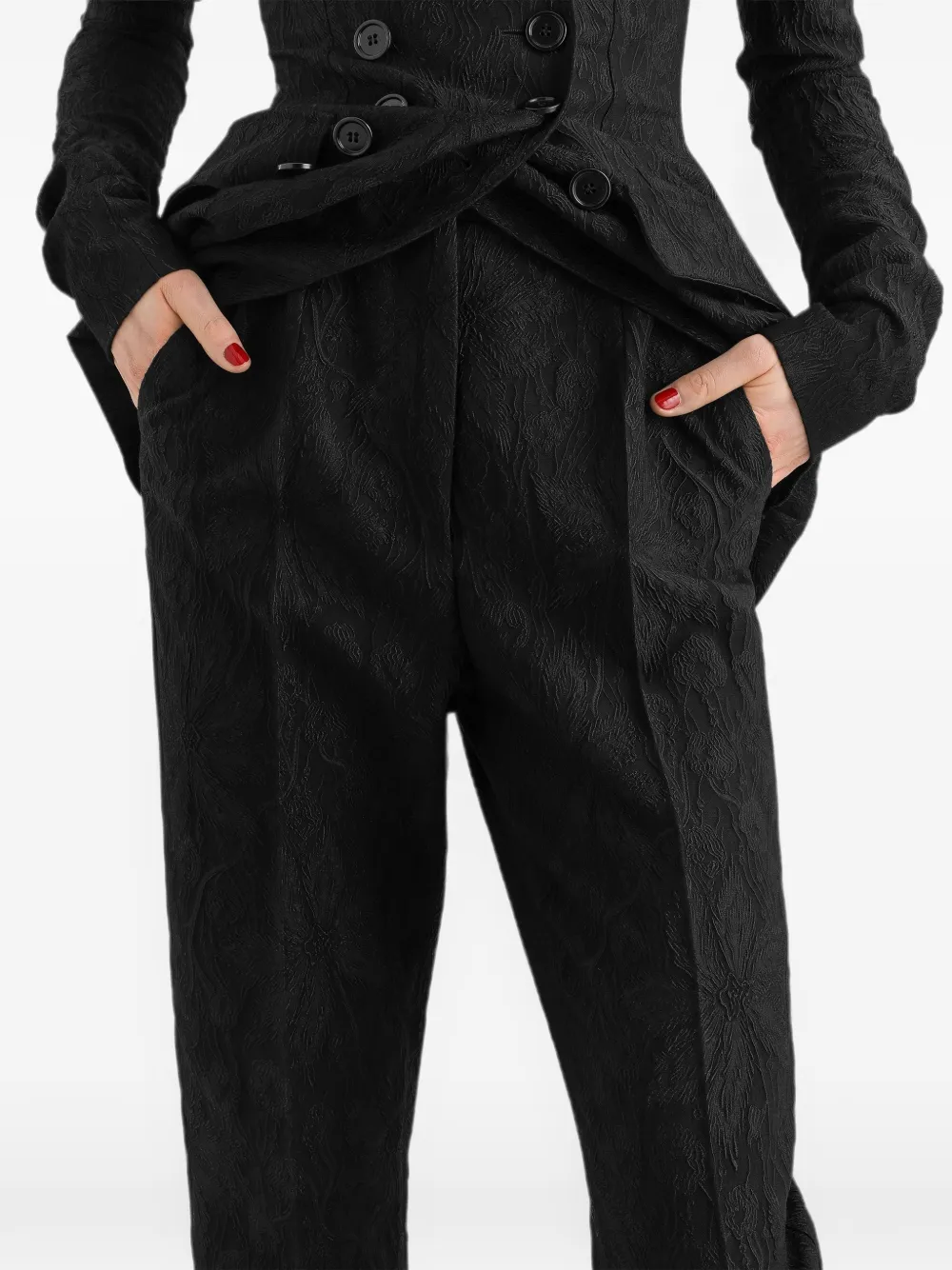 Dolce & Gabbana Pantalon met paisley-jacquard Zwart