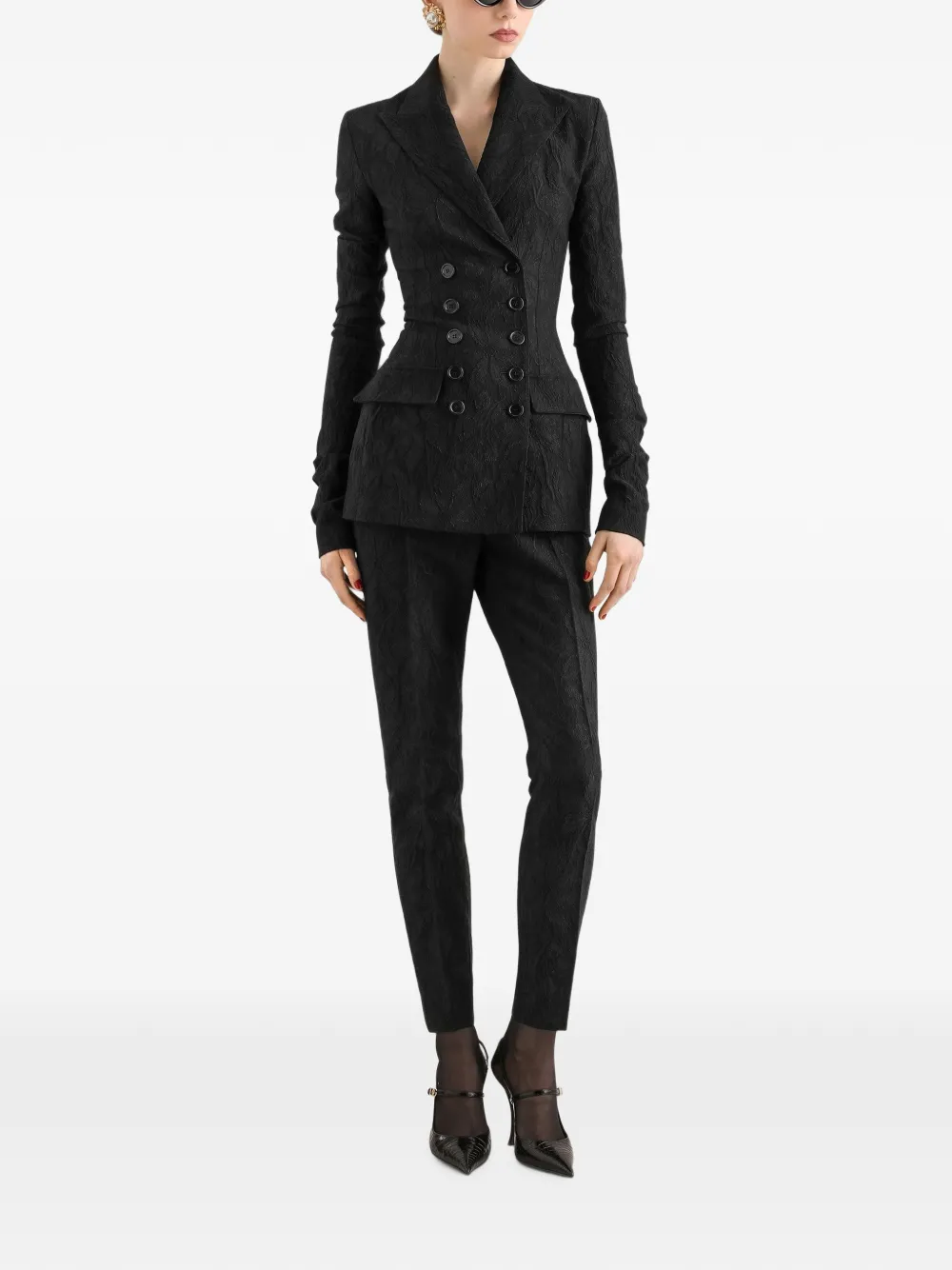 Dolce & Gabbana Pantalon met paisley-jacquard Zwart