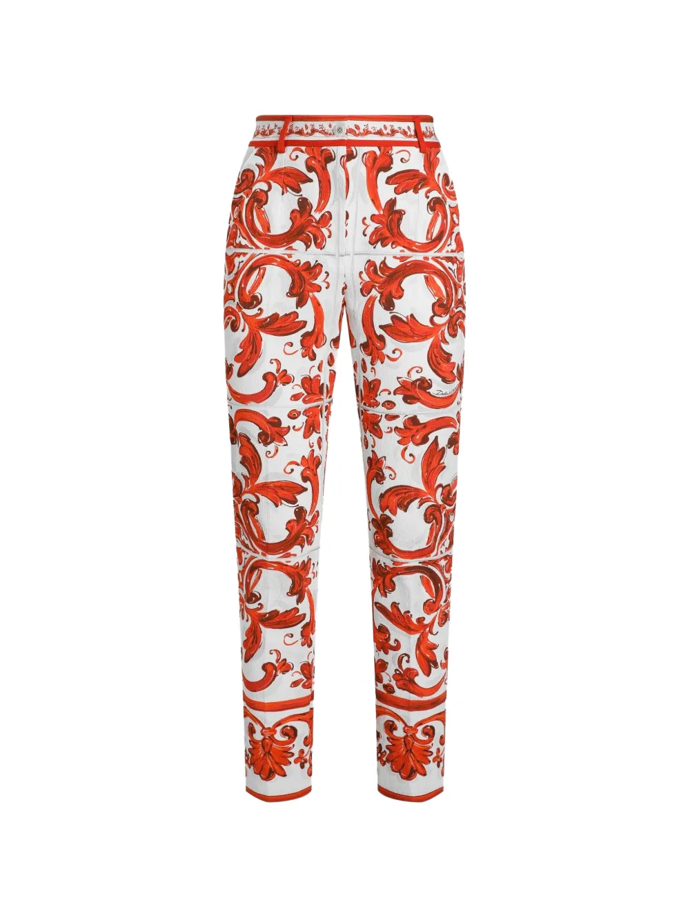 Dolce & Gabbana Majolica-print brocade trousers