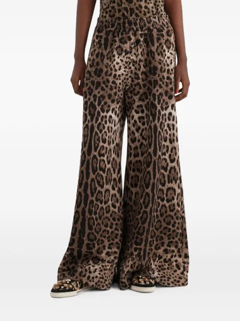 Dolce & Gabbana leo-print fleece trousers