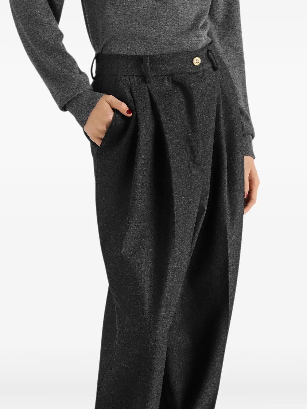 Dolce & Gabbana Wollen trainingsbroek Grijs