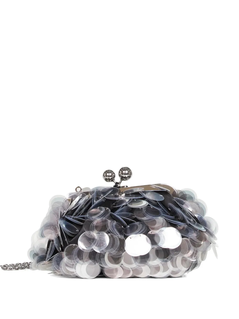 Weekend Max Mara sequin-embellished clutch bag - Argento