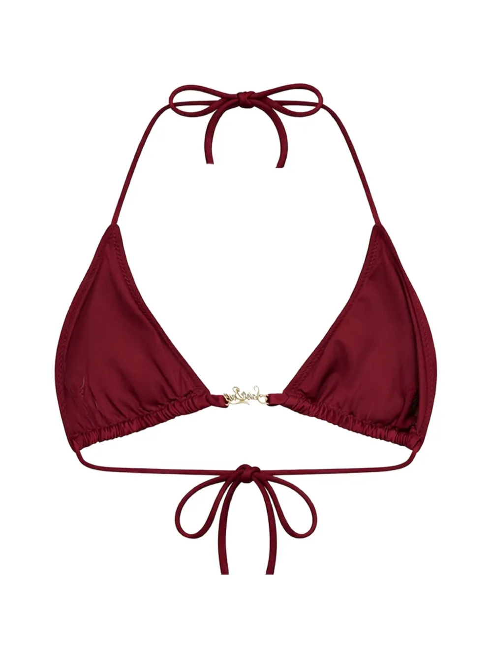 MC2 Saint Barth Leah Plate triangel bikinitop met logodetail Rood