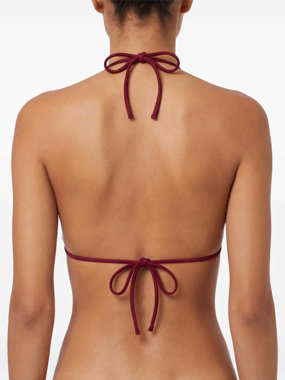 MC2 Saint Barth Leah Plate triangel bikinitop met logodetail Rood