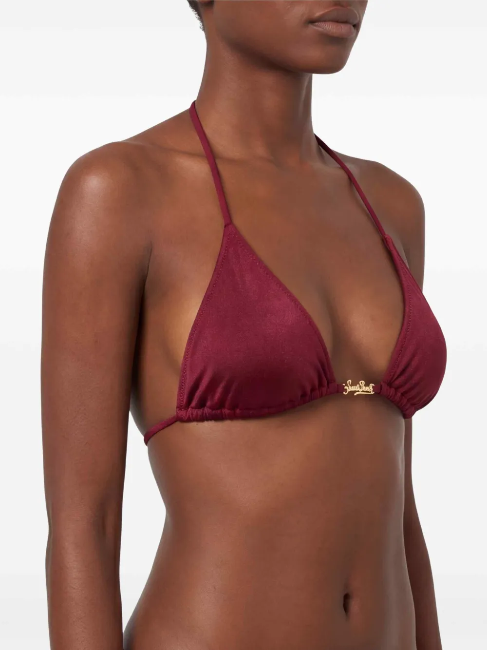 MC2 Saint Barth Leah Plate triangel bikinitop met logodetail Rood