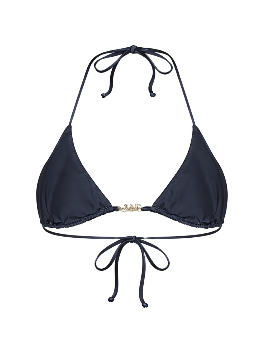 MC2 Saint Barth Leah Plate triangel bikinitop met logodetail Grijs