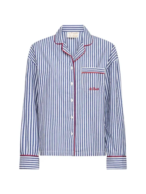 MC2 Saint Barth striped-pattern piping-detailing shirt