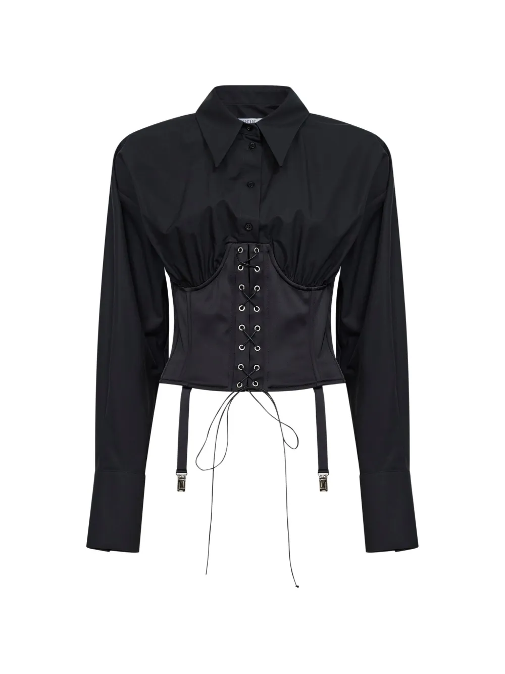Giuseppe Di Morabito Corset-style Lace-up Shirt In Black