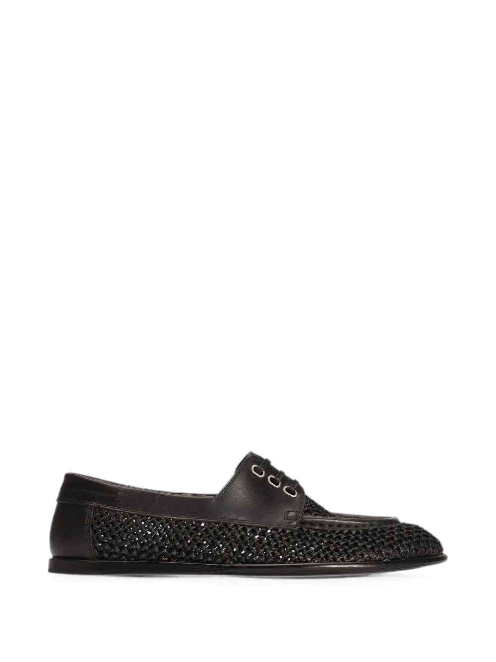Dolce & Gabbana Derby-Schuhe aus Bast - Schwarz