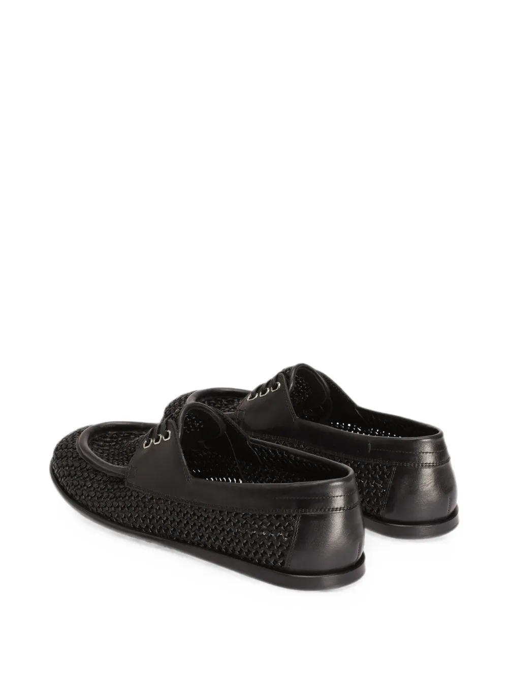 Dolce & Gabbana Derby shoes in raffia Zwart