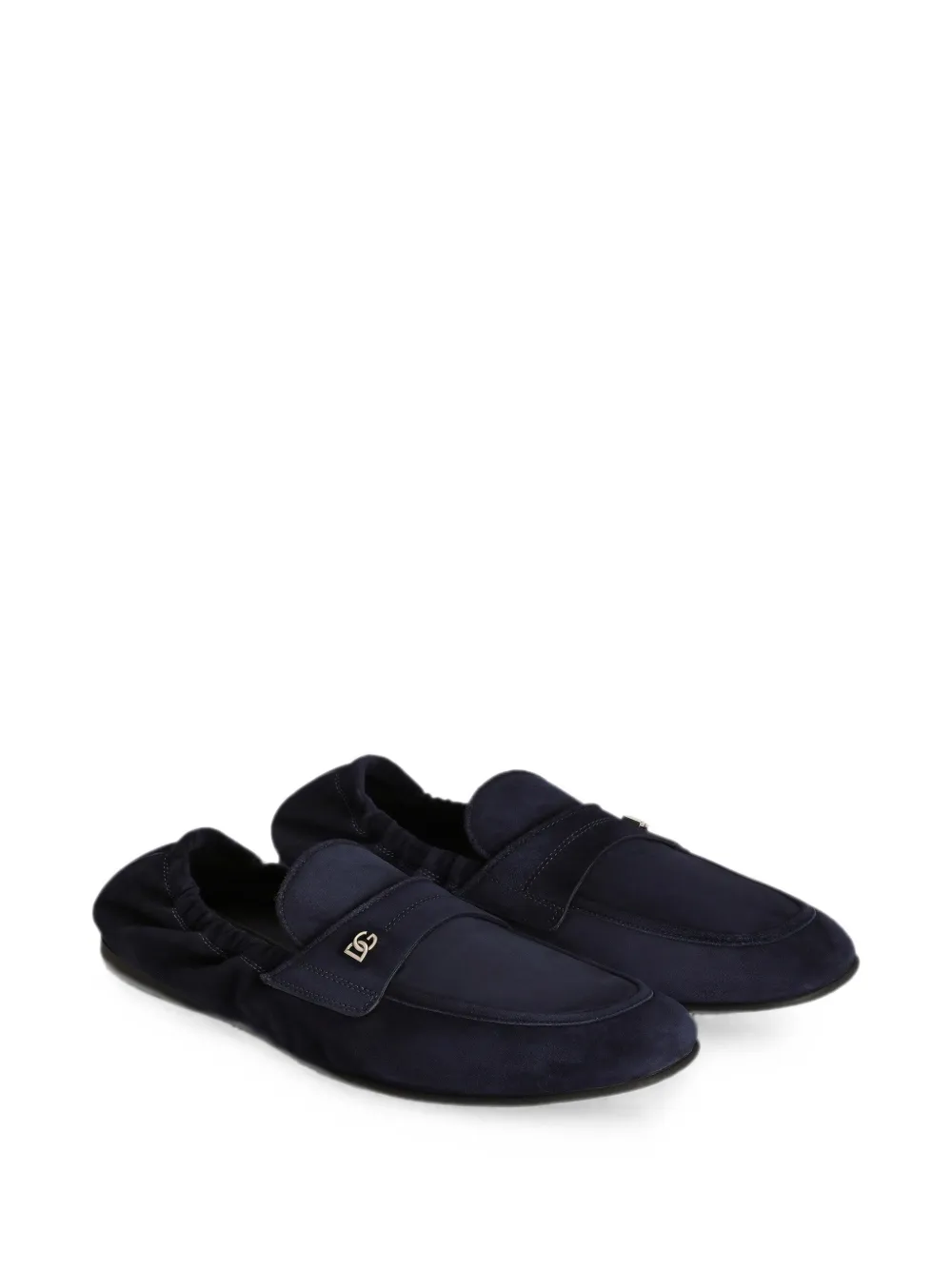 Dolce & Gabbana Kalfsleren slippers Blauw