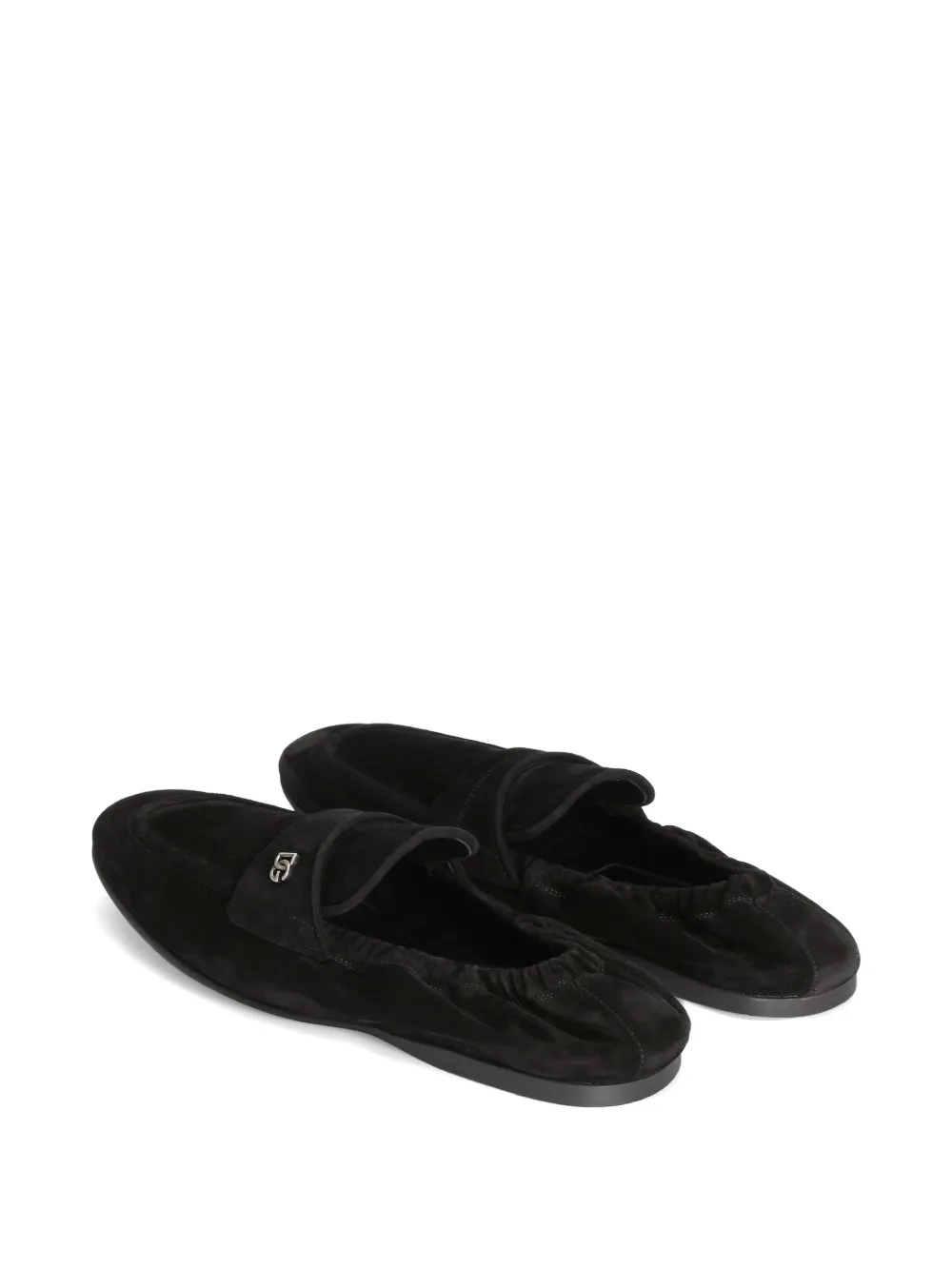 Dolce & Gabbana Slippers van kalfsleer Zwart