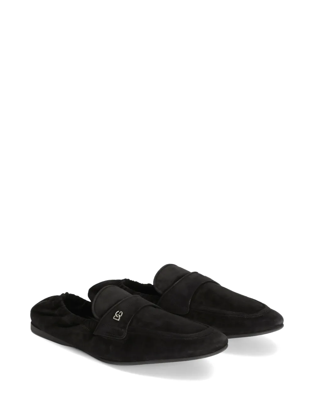 Dolce & Gabbana Slippers van kalfsleer Zwart