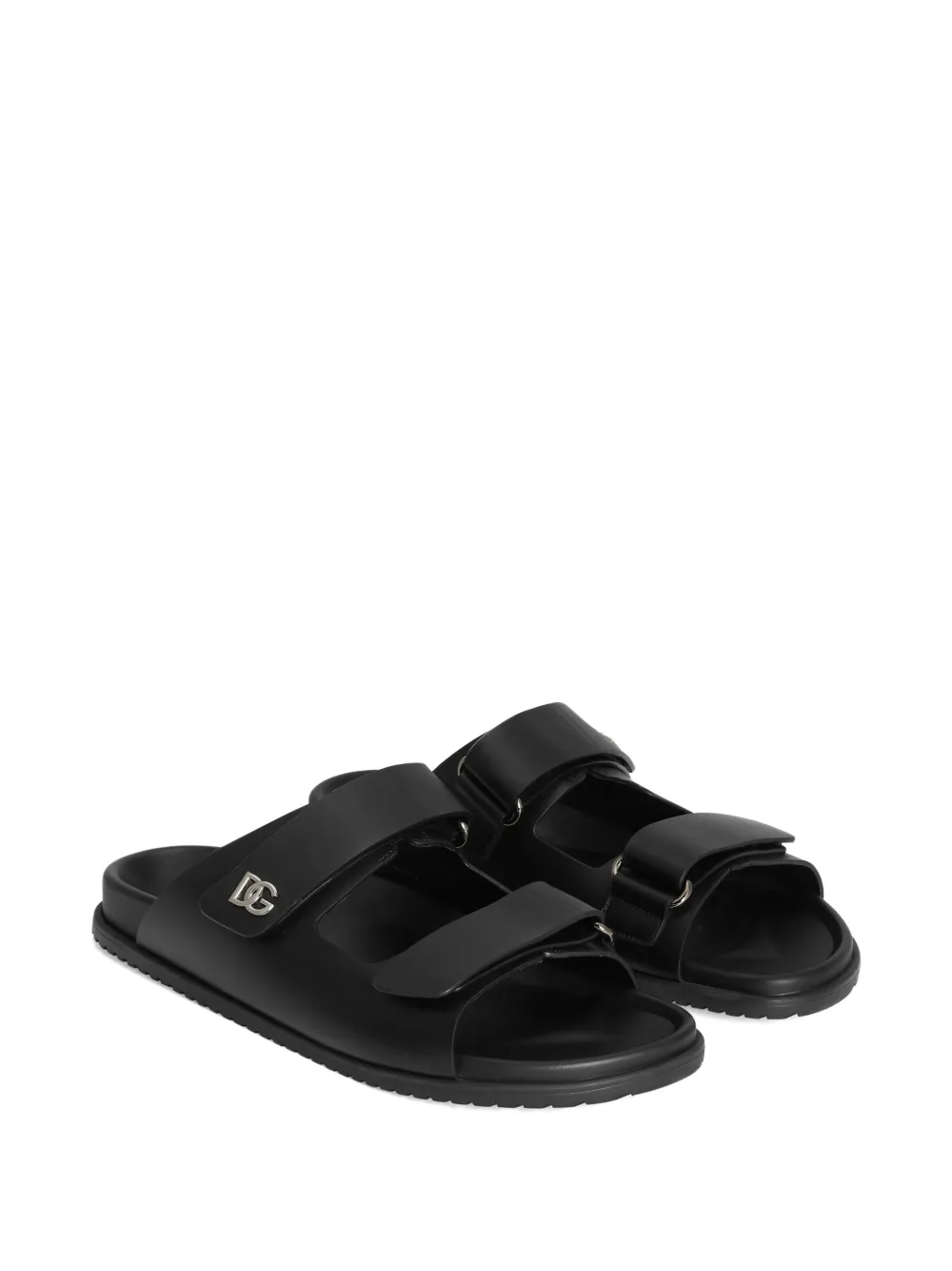 Dolce & Gabbana Kalfsleren sandalen Zwart