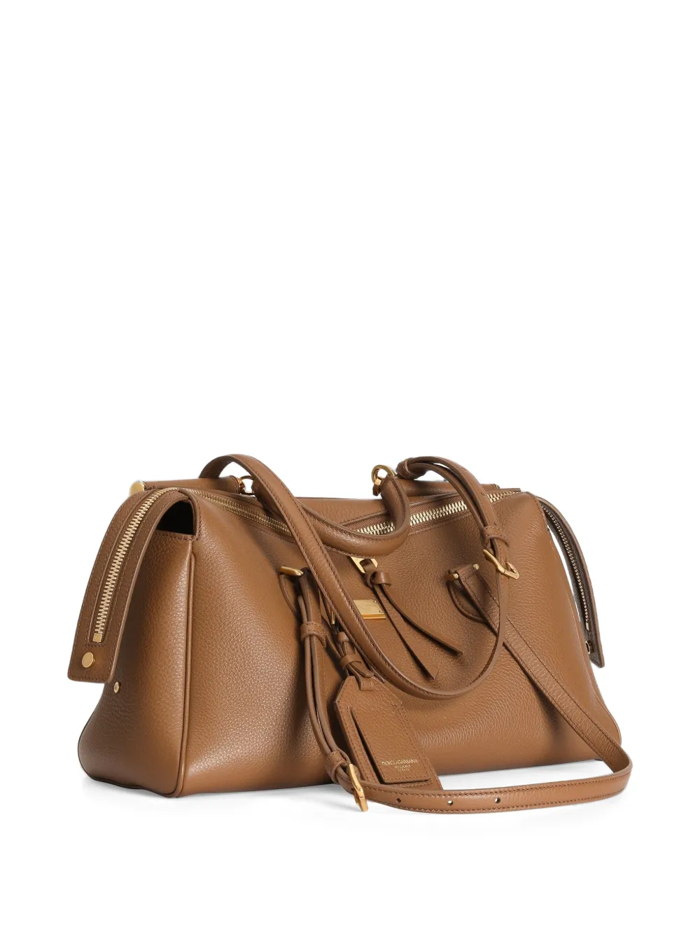 Dolce & Gabbana Medium Vittoria kalfsleren handtas Bruin