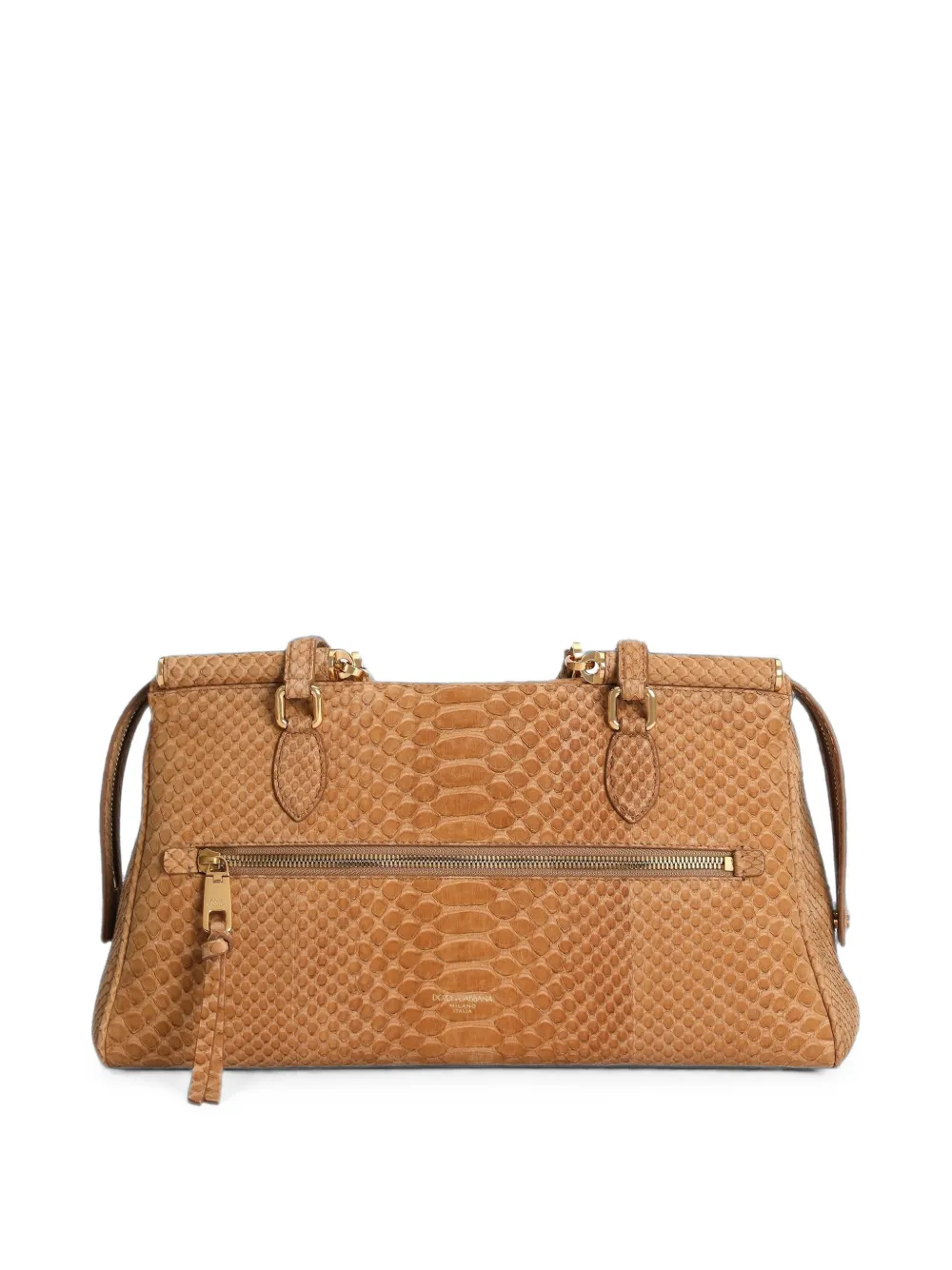 Dolce & Gabbana Medium Vittoria handtas met python-effect Bruin