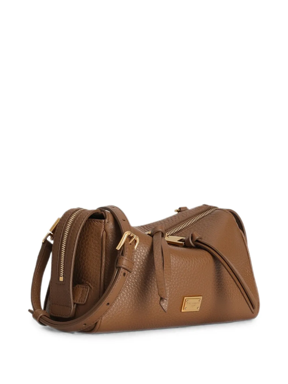 Dolce & Gabbana Vittoria kalfsleren crossbodytas Bruin