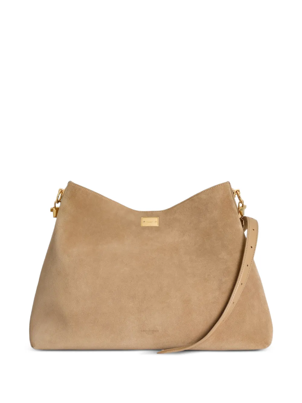 Dolce & Gabbana suede shoulder bag - Nude