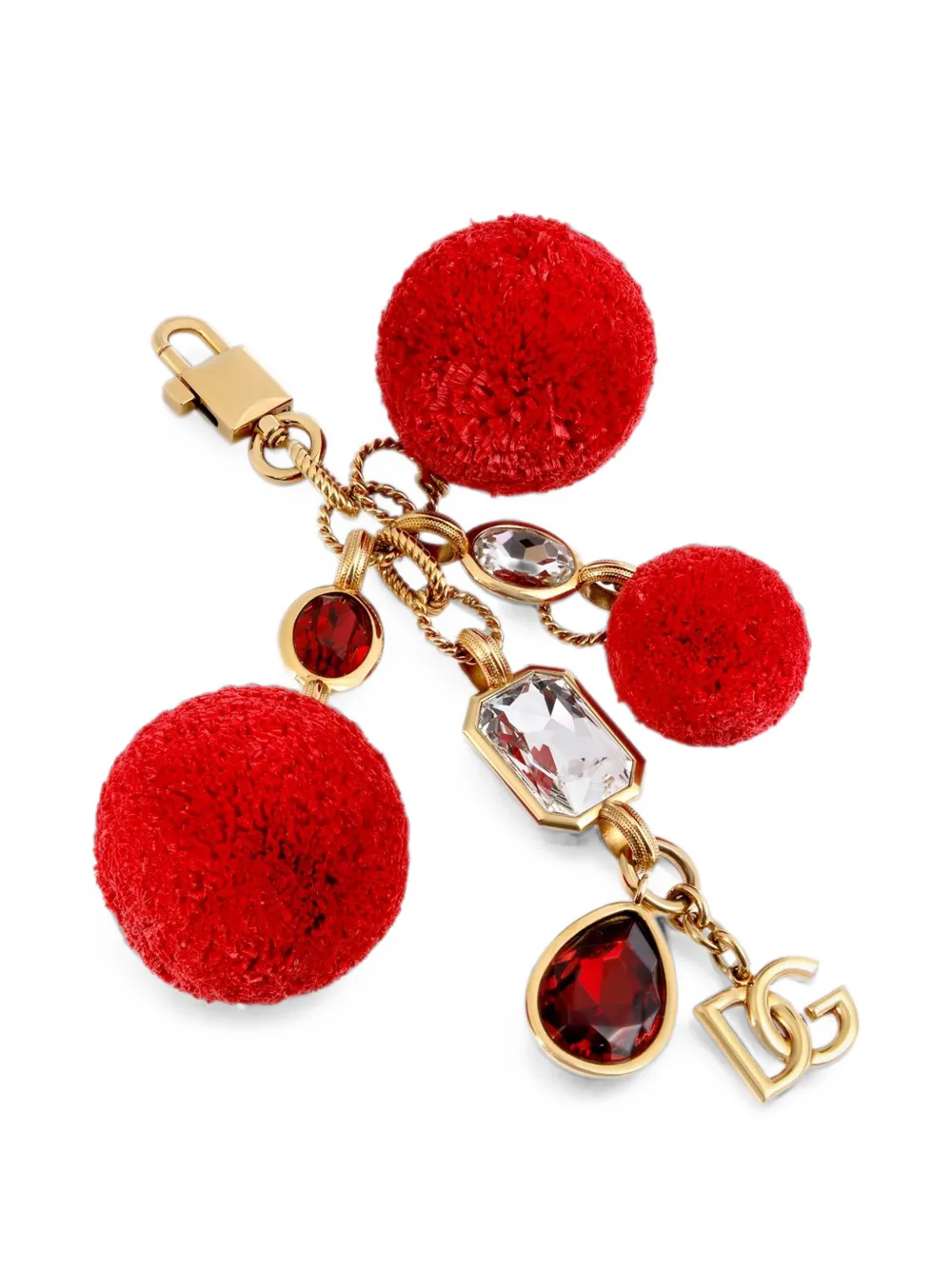 Dolce & Gabbana Metalen sleutelhanger met bedels Goud