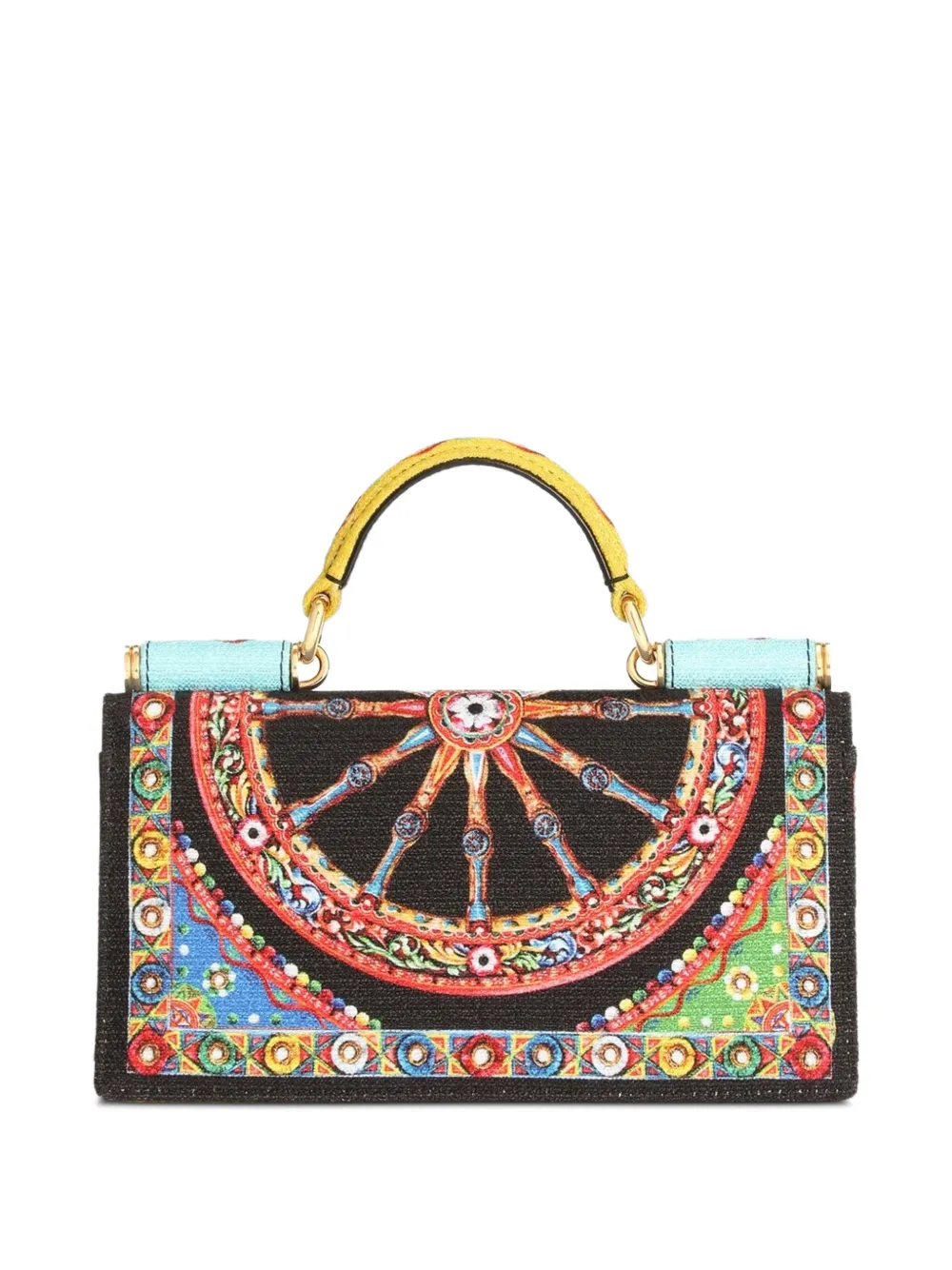 Dolce & Gabbana Canvas telefoontas met Carretto-print Zwart