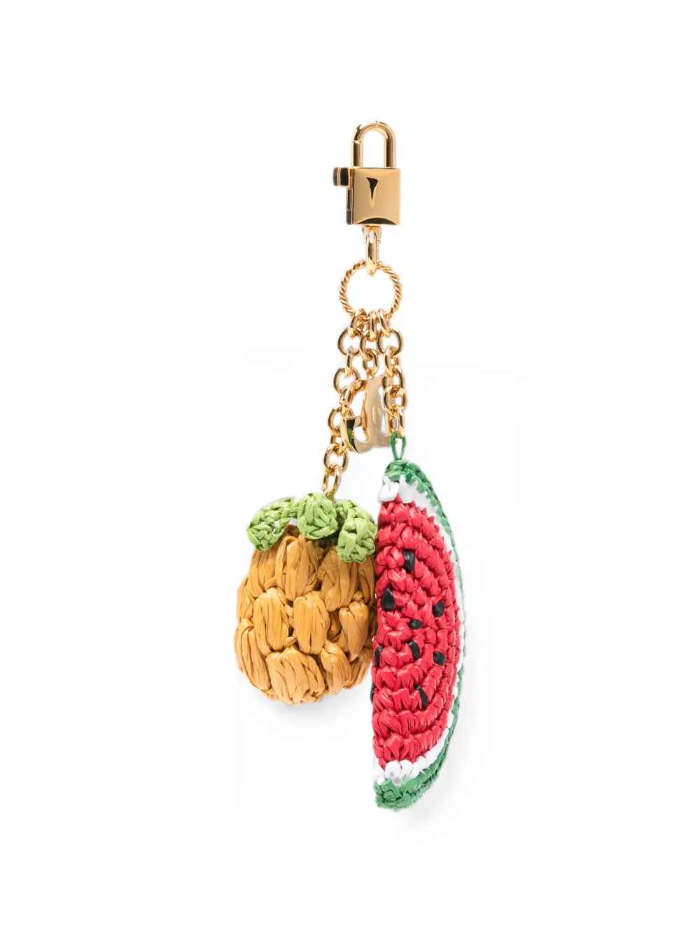 Dolce & Gabbana fruit-charm DG-logo keyring - Toni neutri