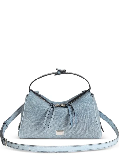 Dolce & Gabbana Bolsa transversal Vittoria jeans de couro