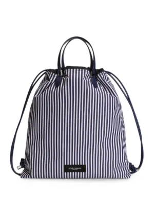 Dolce & Gabbana シシリー ストライプ ハンドバッグ | ブルー