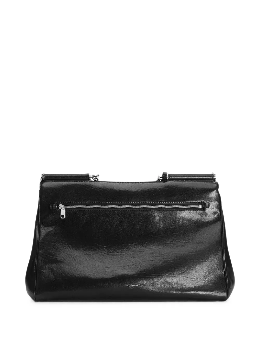 Dolce & Gabbana My Sicily kalfsleren handtas Zwart