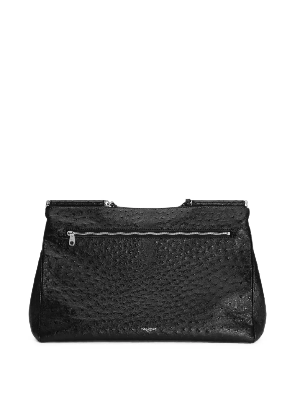 Dolce & Gabbana My Sicily handtas van struisvogelleer Zwart