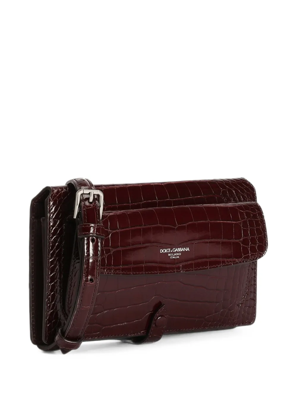 Dolce & Gabbana Borsa a tracolla in alligatore - Viola