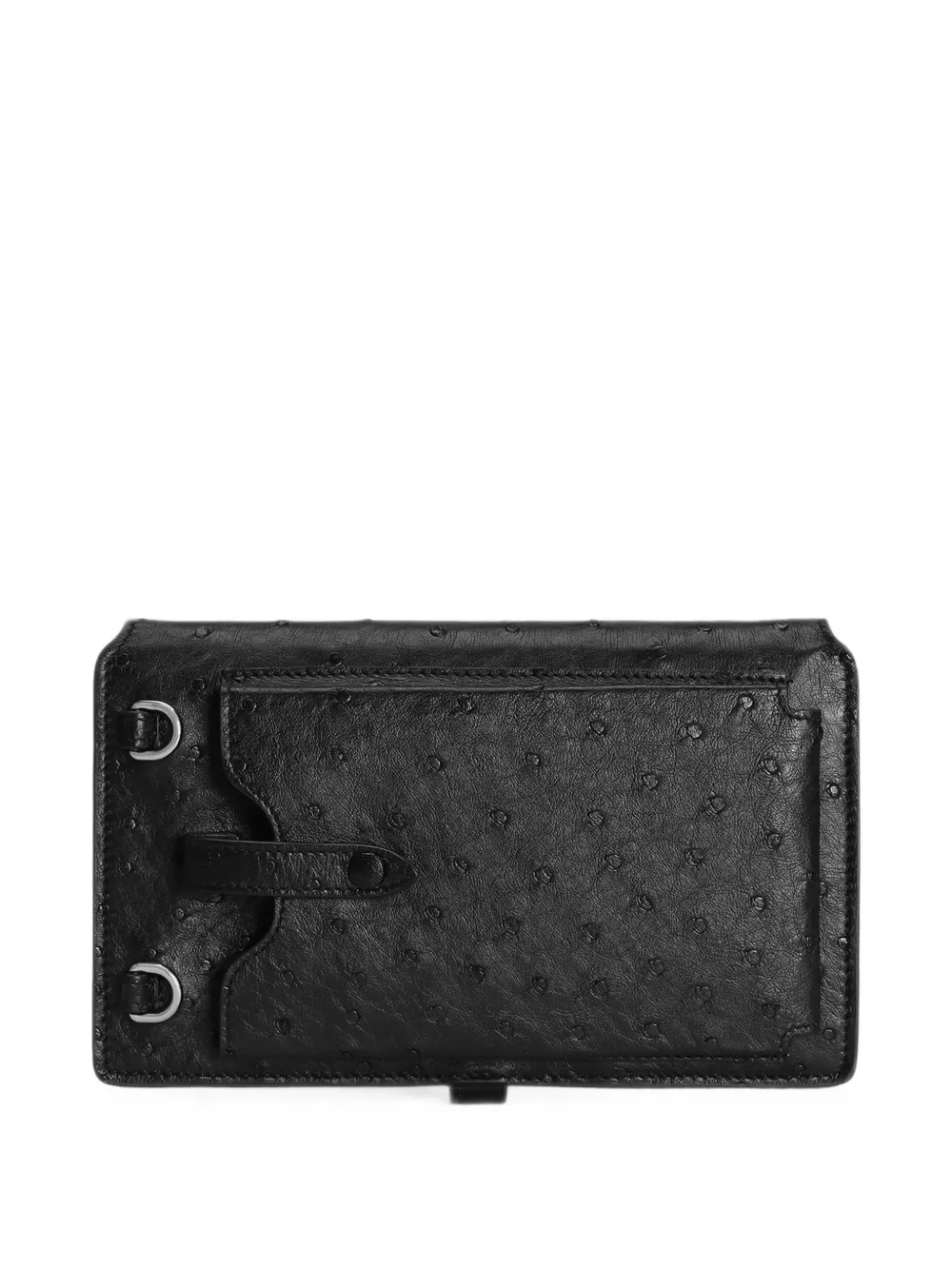 Dolce & Gabbana Kleine crossbodytas van struisvogelleer Zwart