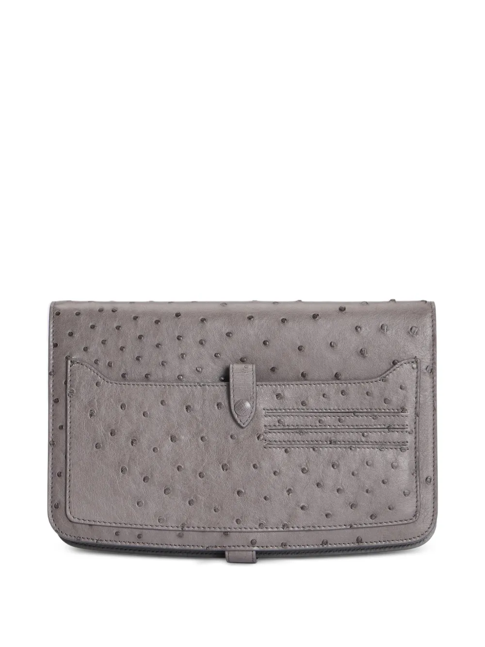 Dolce & Gabbana Clutch van struisvogelleer Grijs